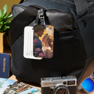  Love Couple Vintage Romance Single Side Card  Luggage Tag
