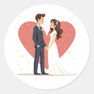 Love Couple Wedding Sticker