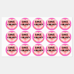 Love Coupon Stickers Multiple