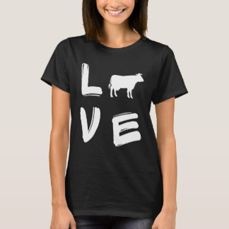 Love Cow Silhouette Cow Owner T-Shirt