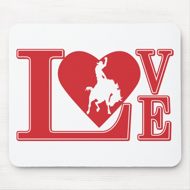 Love Cowboys. I love Cowboys Mouse Pad (Front)