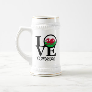 LOVE Cowbridge Wales Beer Stein