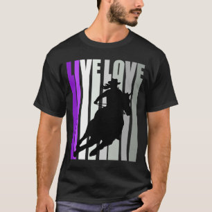 Love Cowgirl Girls Rodeo Barrel Racing Race Racer T-Shirt