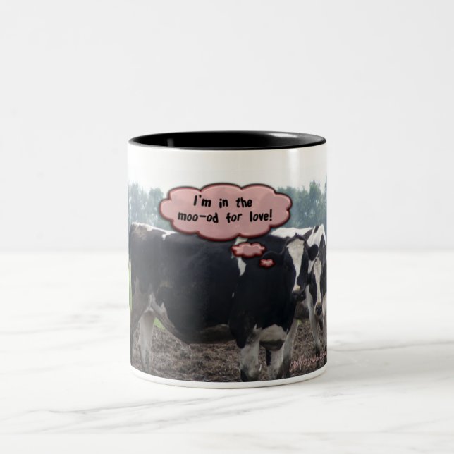 Love cows Two-Tone coffee mug (Center)