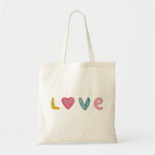 Love crayon's art tote bag