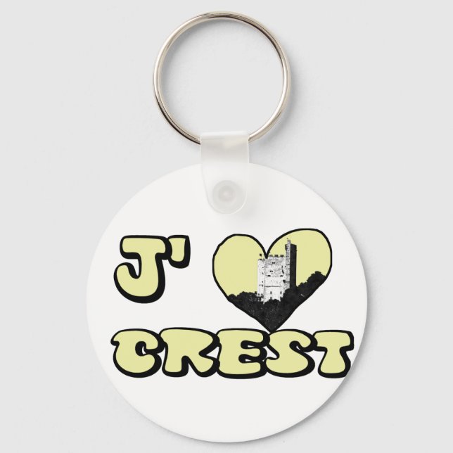Love Crest white Keychain (Front)