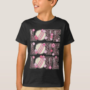 Love Cricket Lover Outfit Women Teen Girls Kids Cu T-Shirt