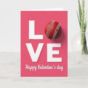 Love Cricket Valentines Day Card
