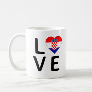 Love - Croatia Flag Coffee Mug