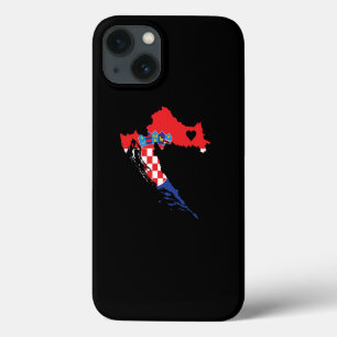 Love Croatia Gift Croatian Pride Heart iPhone 13 Case
