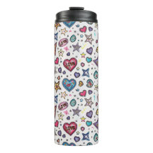 Love & Crystals | Crystal Hearts Thermal Tumblers