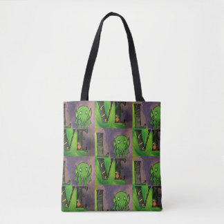 LOVE Cthulhu Repeating Tote  Bag
