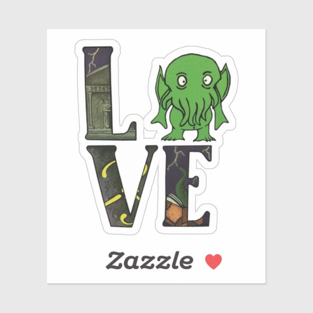 LOVE Cthulhu sticker (Sheet)