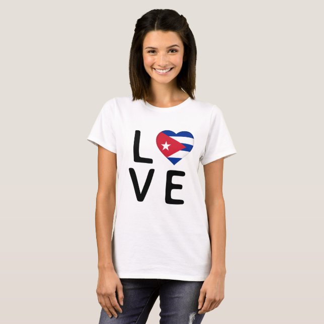 Love - Cuba Flag T-Shirt (Front Full)