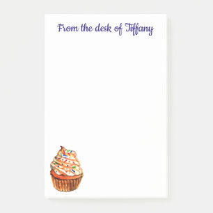 Love Cupcakes With Sprinkles - Bakery Cupcake Post-it Notes