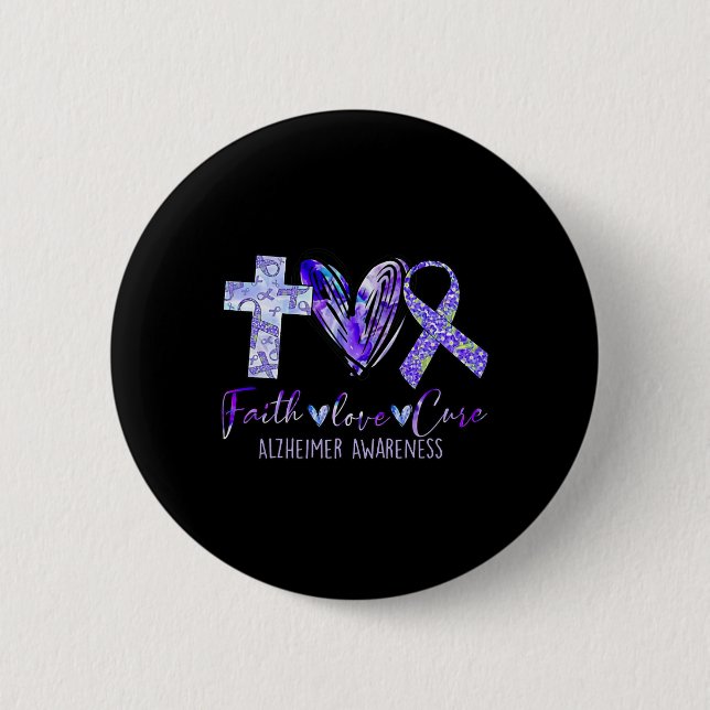 Love Cure Alzheimerheimer  2 Inch Round Button (Front)