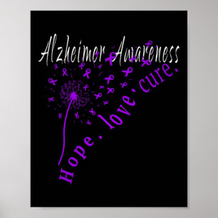 Love Cure Alzheimerheimer Disease Awareness 1 Poster
