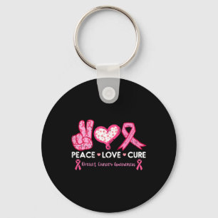 Love Cure Breast Cancer Awareness Fight Survivor W Keychain