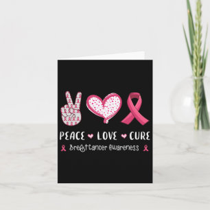 Love Cure Breast Cancer Awareness Women Kids Men Card