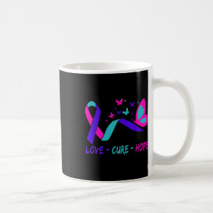 Love Cure Hope Cervical Cancer Warrior Butterfly R Coffee Mug