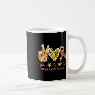 Love Cure Multiple Sclerosis Awareness Orange Ribb Coffee Mug