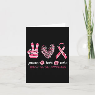 Love Cure Pink Ribbon Breast Cancer Awareness 2 Card