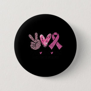 Love Cure Pink Ribbon Breast Cancer Awareness Wome 2 Inch Round Button