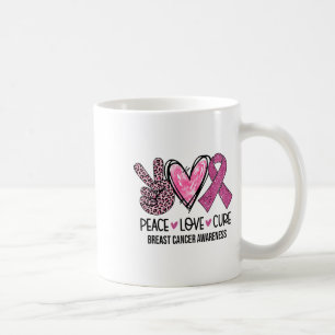 Love Cure Pink Ribbon Breast Cancer Awareness Wome Coffee Mug