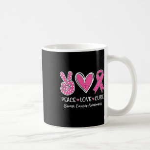 Love Cure Pink Ribbon Breast Cancer Awareness Wome Coffee Mug