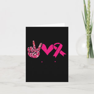 Love Cure Pink Ribbon Cancer Breast Awareness 3 Card