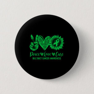Love Cure Sunflower Bile Duct Cancer Awareness War 2 Inch Round Button