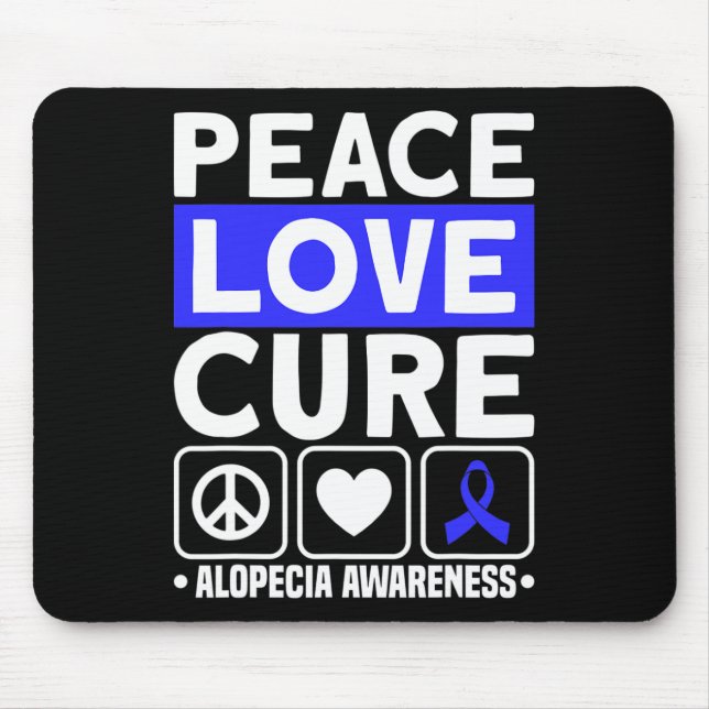 Love Cure Support Alopecia Awareness Ribbon 1  Mouse Pad (Front)