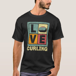 Love Curling Curler Sport Curling Stone T-Shirt
