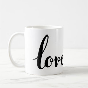 love cursive writing coffee mug