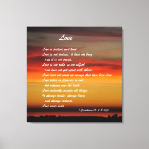 "Love" Custom Art Print with 1 Corinthians 13: 4-8