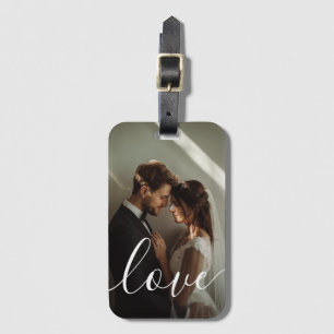 'Love' Custom couple photo Luggage Tag