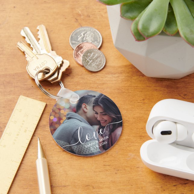 LOVE | Custom Photo Wedding Gift Keychain (Desk)