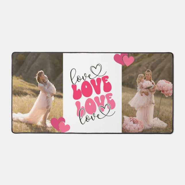 LOVE Custom Photos Coeurs Saint-Valentin (Recto)