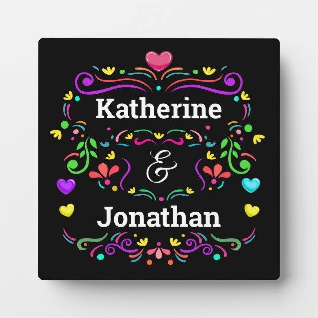 Love Customized Tabletop Easel Plaque (Front)