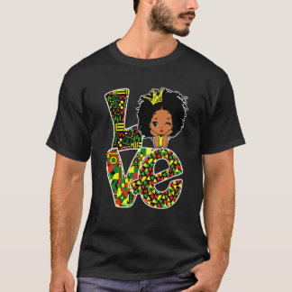 LOVE Cute African Toddler Girls Black History Mont T-Shirt