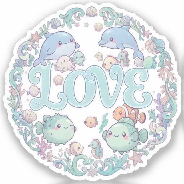 Love Cute Chibi Sea Animals (Front)