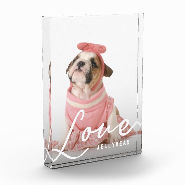 LOVE Cute Custom Dog Photo Block (Left)