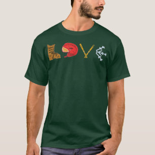 LOVE Cute Downhill Snow Skiing Winter Sports Alpin T-Shirt