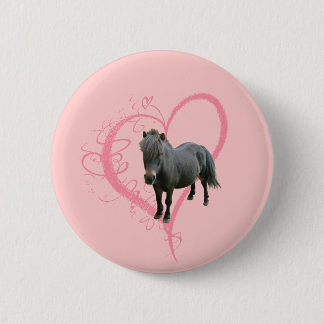 Love Cute Pony 2 Inch Round Button (Front)