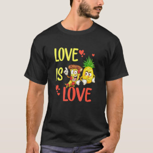 Love Cute Pride Pineapple And Pizza Is Love T-Shirt