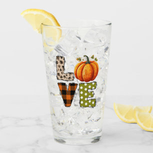 LOVE – Cute Pumpkin & Polka Dot Letters Glass