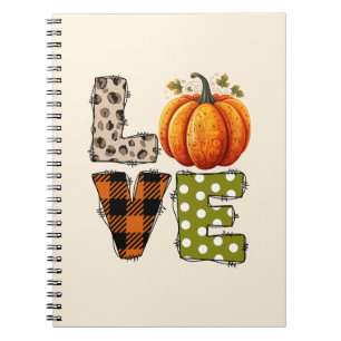LOVE – Cute Pumpkin & Polka Dot Letters Notebook