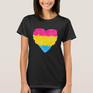 Love Cute The Pansexual Flag Heart Pride Lgbt T-Shirt