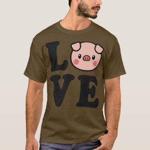 Love Cute Trendy Kawaii Pig Lover Valentines Day P T-Shirt