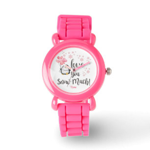 Love - Cute Valentine Penguin Personalized Watch